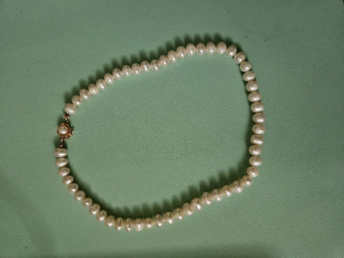 Natural Pearl Necklace 2-Piece SET