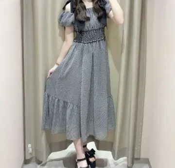 An MILLE 깅엄 리본 퍼프 op