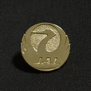 JAL 일본항공 쓰루마루 핀 배지 골드 골드 컬러