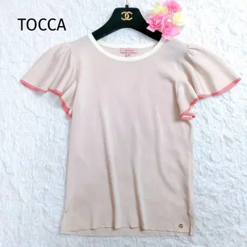 TOCCA [세탁 가능] MAGIC 풀오버 니트 바이컬러 배색 프릴 소매