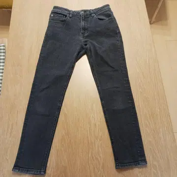 THEORY LUXE 다크 그레이 스키니 데님 청바지
