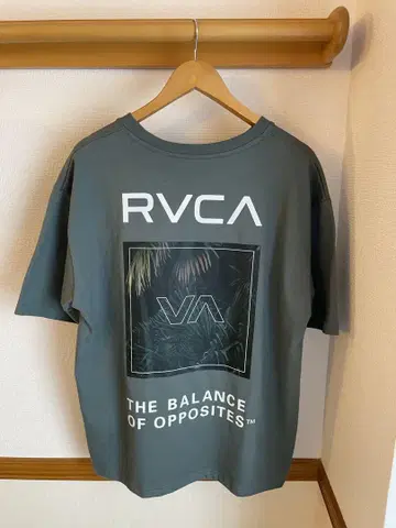 RVCA 백 프린트 티셔츠 사파리 그린
