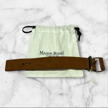 MAISON BOINET 브라운 가죽 팔찌 M
