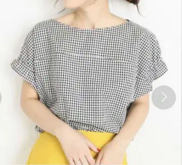 깅엄 체크 반팔 셔츠
