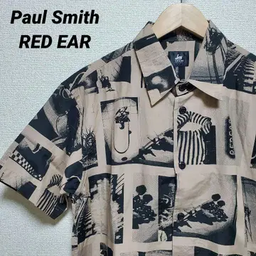 RED EAR 폴스미스 포토 프린트 반팔 셔츠 레이온 새상품급