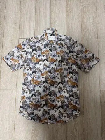 RIPNDIP 고양이 패턴 반팔 셔츠 M