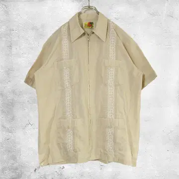 쿠바 셔츠 집업 자수 HABAND GUAYABERA