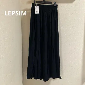 LEPSIM 블랙 플레어 스커트 F
