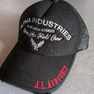 ALPHA INDUSTRIES 블랙 워크 캡