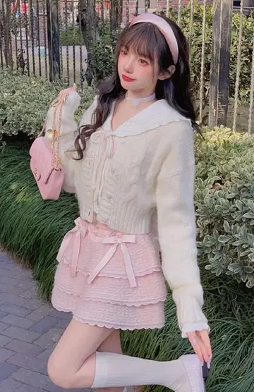 bobon21 레이어드 스타일 세일러 카라 가디건