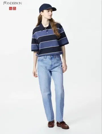 유니클로 스트레이트 청바지 JWA 콜라보 데님 21 블루