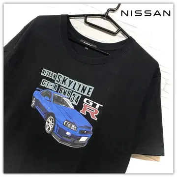 닛산 스카이라인 GT-R R34 티셔츠 블랙 L 사이즈