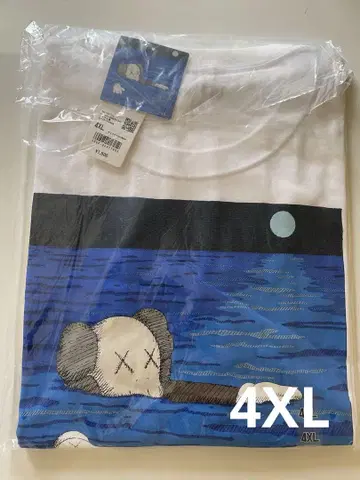 미사용 새상품 유니클로 카우스 4XL 사이즈 티셔츠