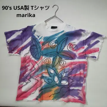 90s USA제 MARIKA 오버 프린트 아트 티셔츠