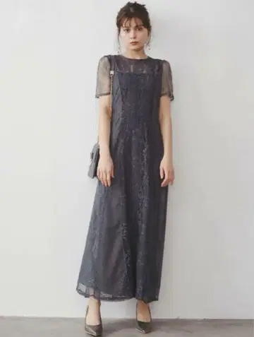 라그남 문 LADY 내로우 레이스 맥시 원피스 파티 드레스 2차 모임