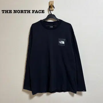 THE NORTH FACE 스퀘어 로고 티셔츠 크루넥 긴팔 티셔츠