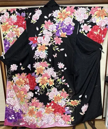 오시카리 모에 백합 모란 패턴 후리소데 기장 156