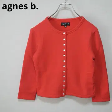 agnes b. 가디건 프레션 빨간색