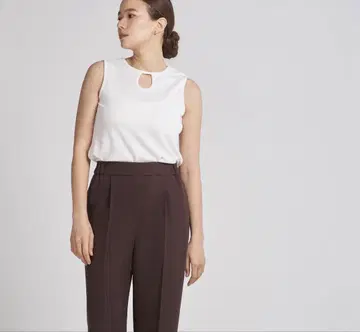 yori 린넨 같은 핸섬 팬츠 34 브라운