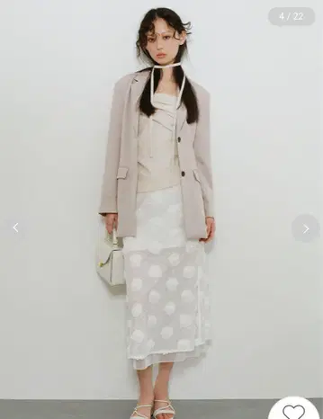 lily brown 플라워 모티브 메쉬 스커트 ANNA SUI