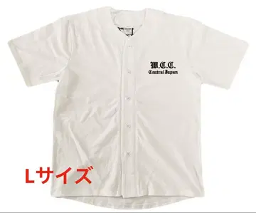 W.C.C. 자수 야구 셔츠/화이트 L 사이즈