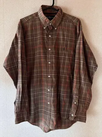 Ralph Lauren 클래식 핏 긴팔 셔츠 브라운 계열