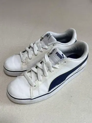 푸마 코트 포인트 스니커즈 화이트/네이비 23.5cm
