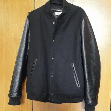울 가죽 자켓 블랙