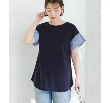 F by ROSSO 도킹 슬리브 튜닉 티셔츠