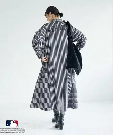 MLB 로페피크닉 리본 타이 셔츠 원피스 양키스