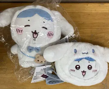 산리오 치이카와 (먼작귀) 콜라보 하치와레 미니백 봉제 인형 세트