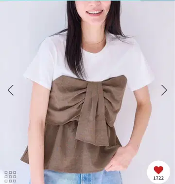 VIS 트위스트 리본 티셔츠 도킹 풀오버
