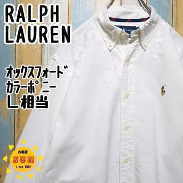 [랄프 로렌] 옥스퍼드 BD 셔츠 자수 로고 컬러 포니 L 상당