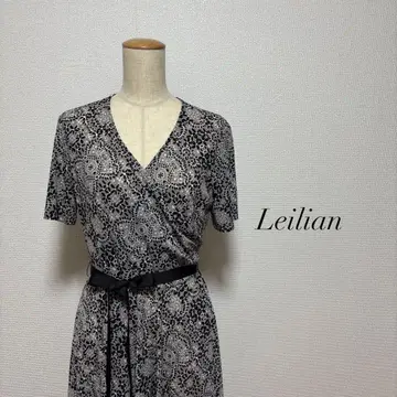 Leilian 카슈쿨 허리 리본 원피스 11호