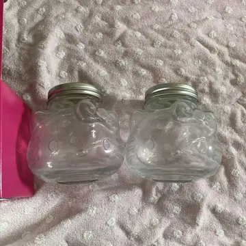 키티 유리 병 캔디 포트 아오야마