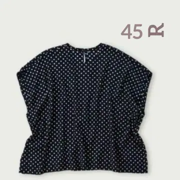 택 포함 새상품 45rpm 레이온 덤프 도트 프린트 M 셔츠