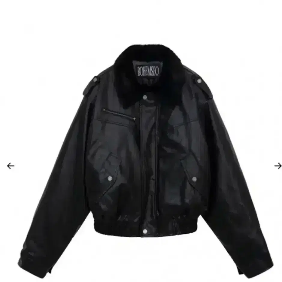 【BOHEMIAN SEOUL】 PHYTON LEATHER FUR HOOD ZIP-UP Looking for) Bohemian Seoul Python Leather Fur Hooded Zip-Up