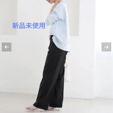 새상품 하이 웨스트 와이드 스트레이트 트라우저 36