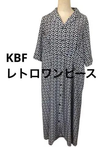 KBF 오픈 카라 레트로 원피스