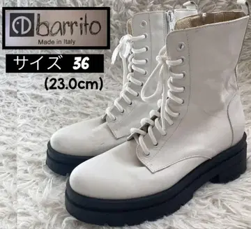 barrito 화이트 워크 부츠 사이즈 36