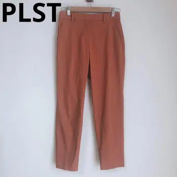 플라스테 테이퍼드 팬츠 치노 팬츠 포인트 컬러 오렌지 실루엣 슬림 S