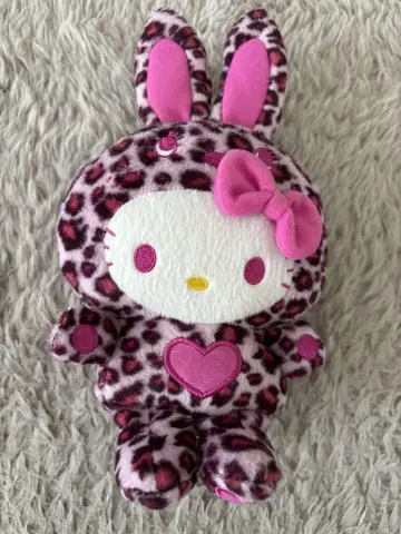 헬로키티 핑크 레오파드 무늬 봉제 인형