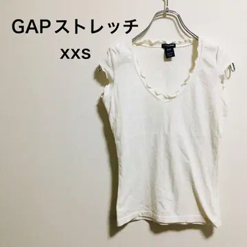 화이트 탱크탑 [GAP stretch] 프렌치 슬리브 면 XXS