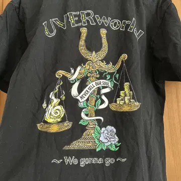 UVERworld 편대 티셔츠 블랙 컬러 디자인 포함