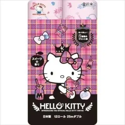 New Kitty Japanese Product Scented Roll Tissue Toilet Paper 12 Pieces 1 Set