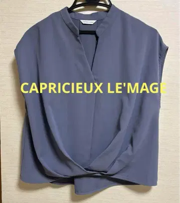 CAPRICIEUX LE'MAGE 어스 컬러 프렌치 슬리브 블라우스
