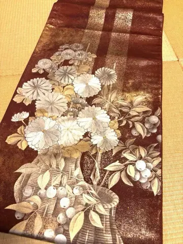 자수 후쿠로 오비 / Elegant fukuro obi belt