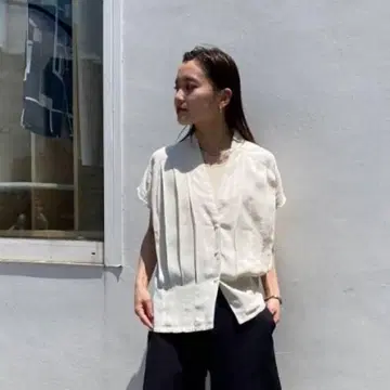 투데이풀 카프 슬리브 턱 셔츠