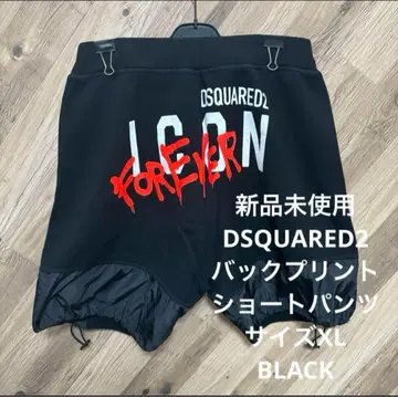 숏팬츠 백 프린트 미사용 새상품 DSQUARED2 블랙
