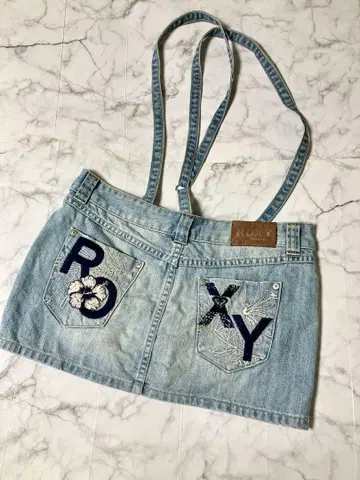 Roxy 데님 미니 스커트 스트랩 포함 새상품급 올 시즌